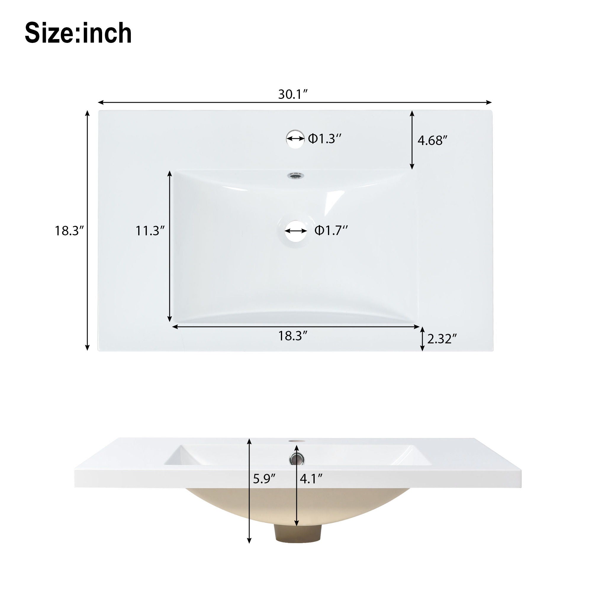 Bathroom Vanity Set With Sink, Combo Cabinet, Bathroom Storage Cabinet, Solid Wood Frame by HouseOfZazla