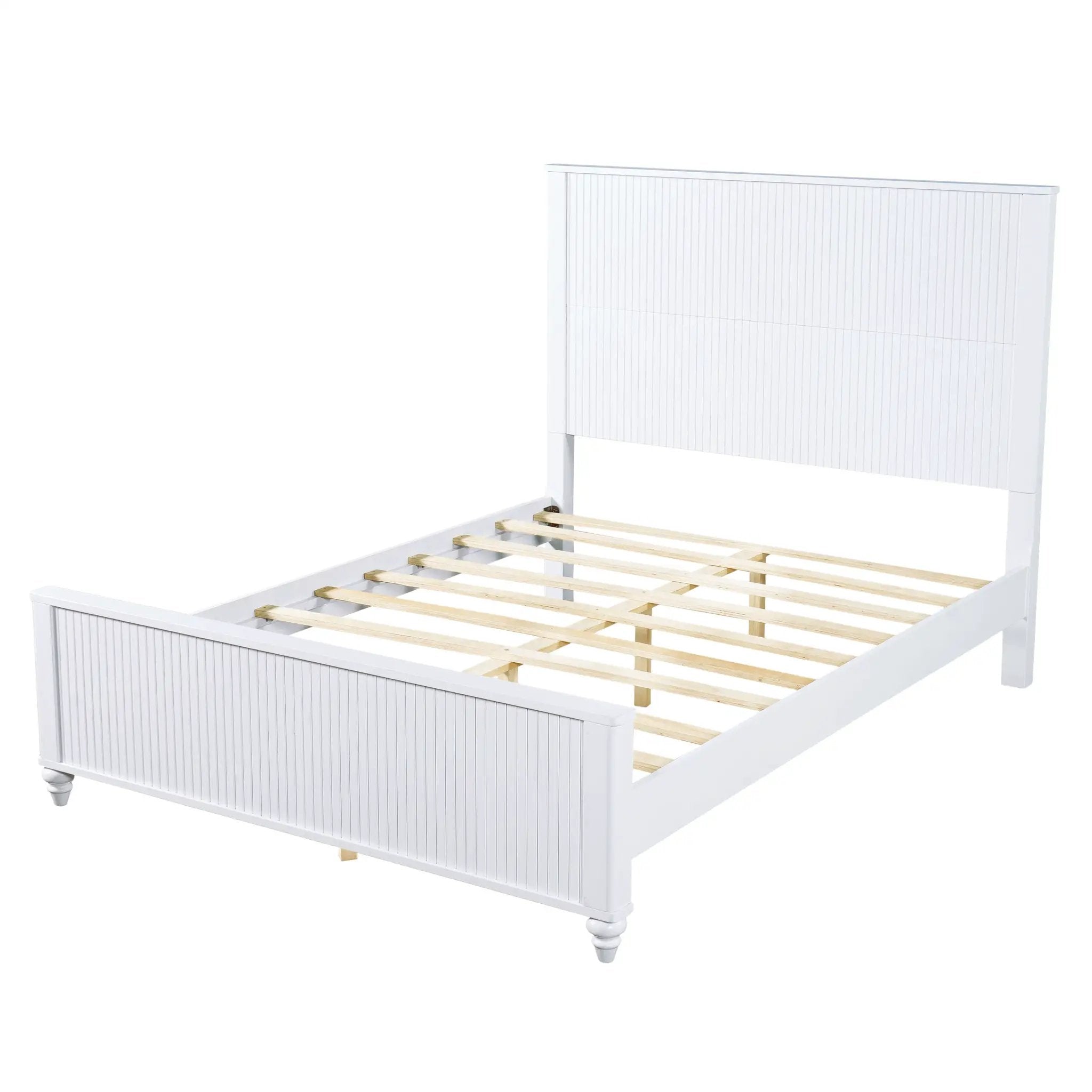 White Queen Size Bed Frame by HouseOfZazla