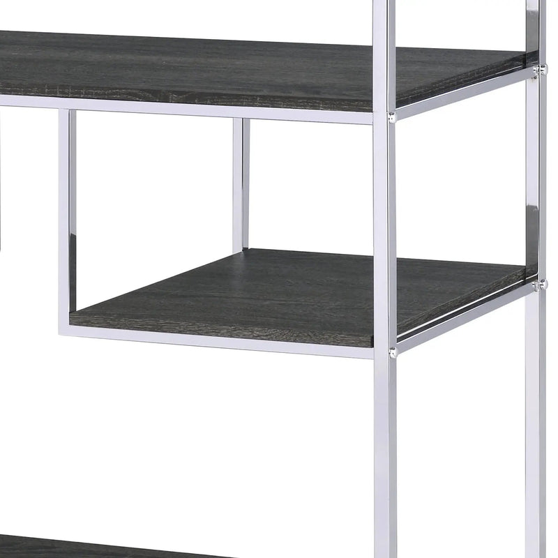 Vonara - Bookshelf - Chrome / Gray / Oak by HouseOfZazla