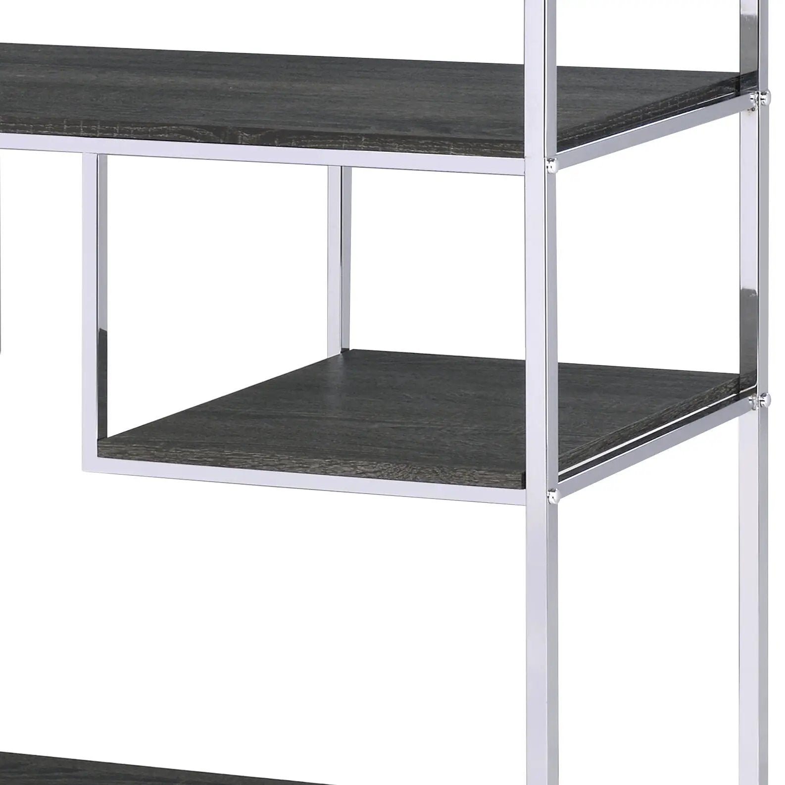 Vonara - Bookshelf - Chrome / Gray / Oak by Unique Piece Furniture