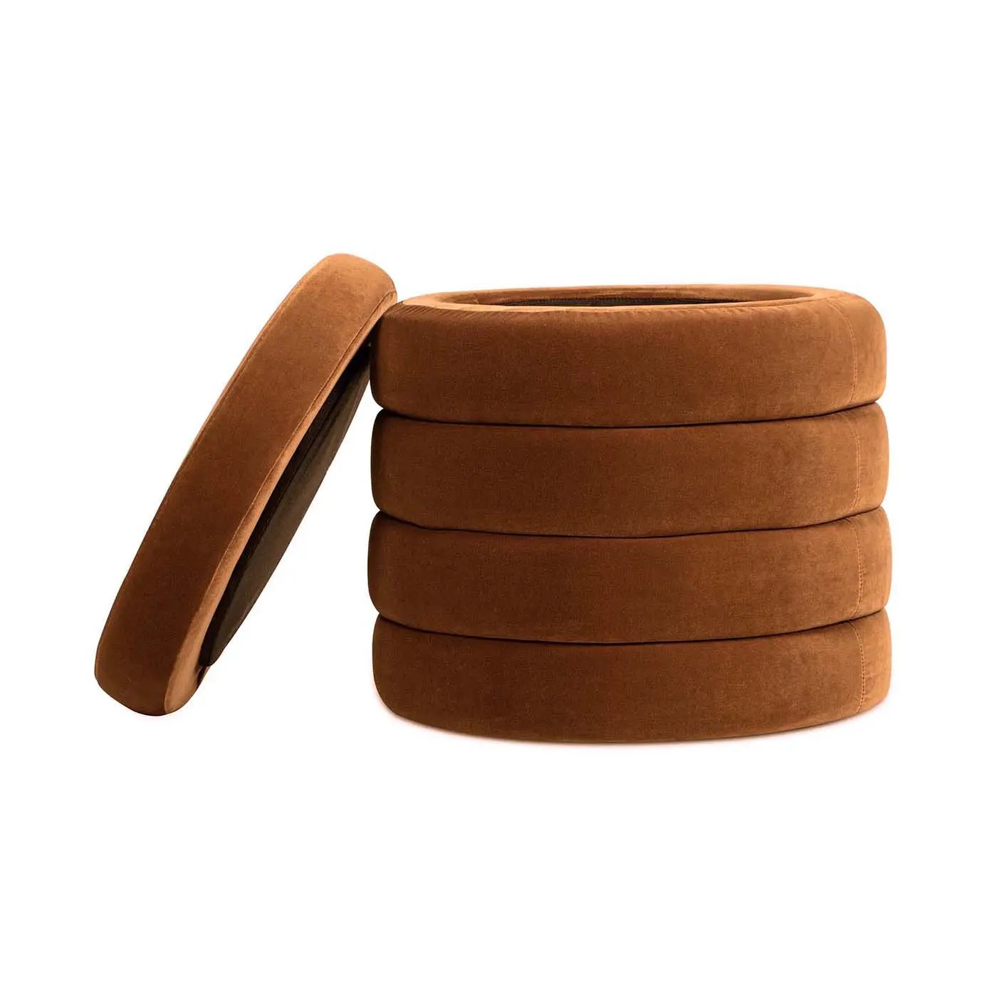 Fuji - Oversized Round Storage Ottoman by HouseOfZazla
