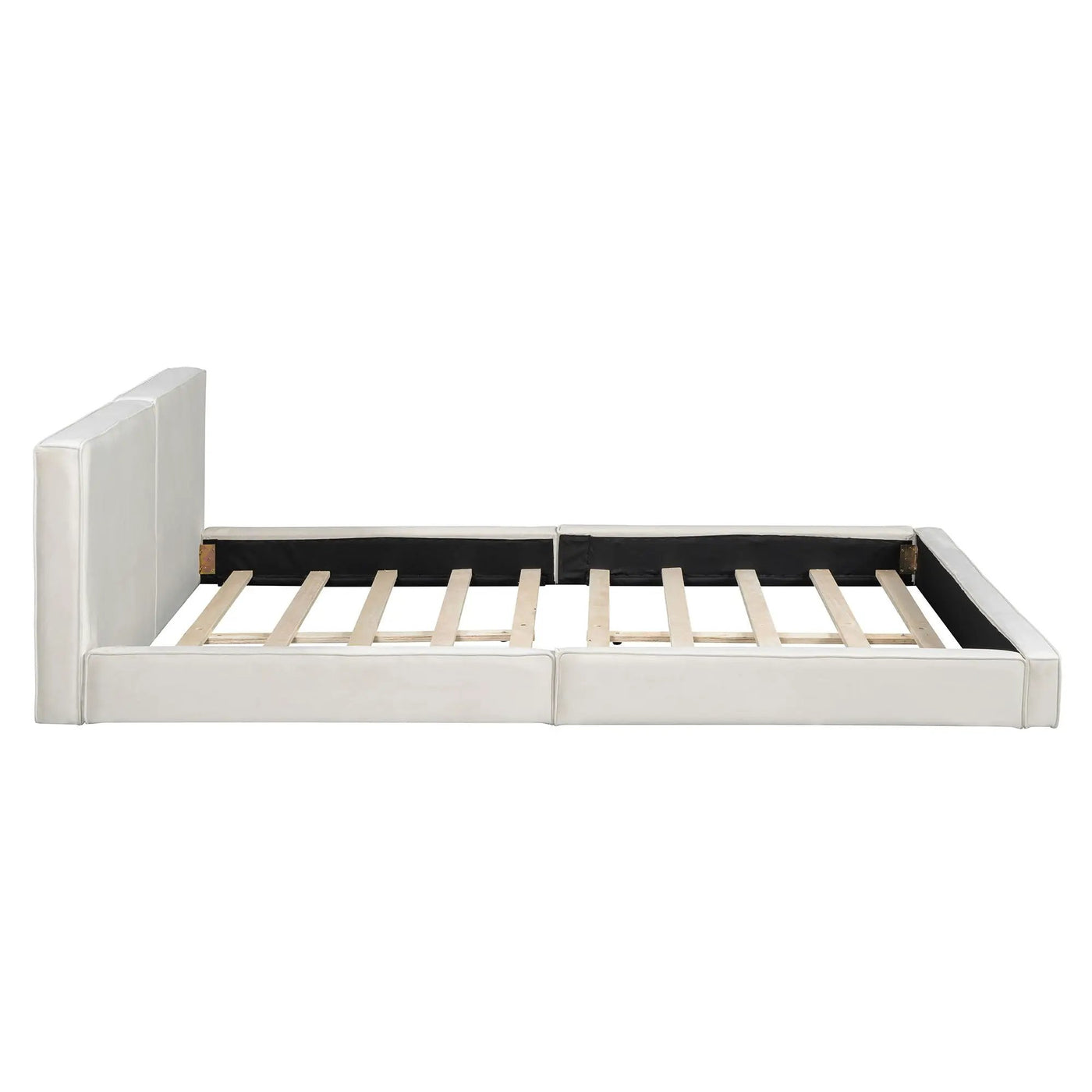 Upholstered Platform Bed, Grounded Bed With Solid Frame by Unique Piece Furniture