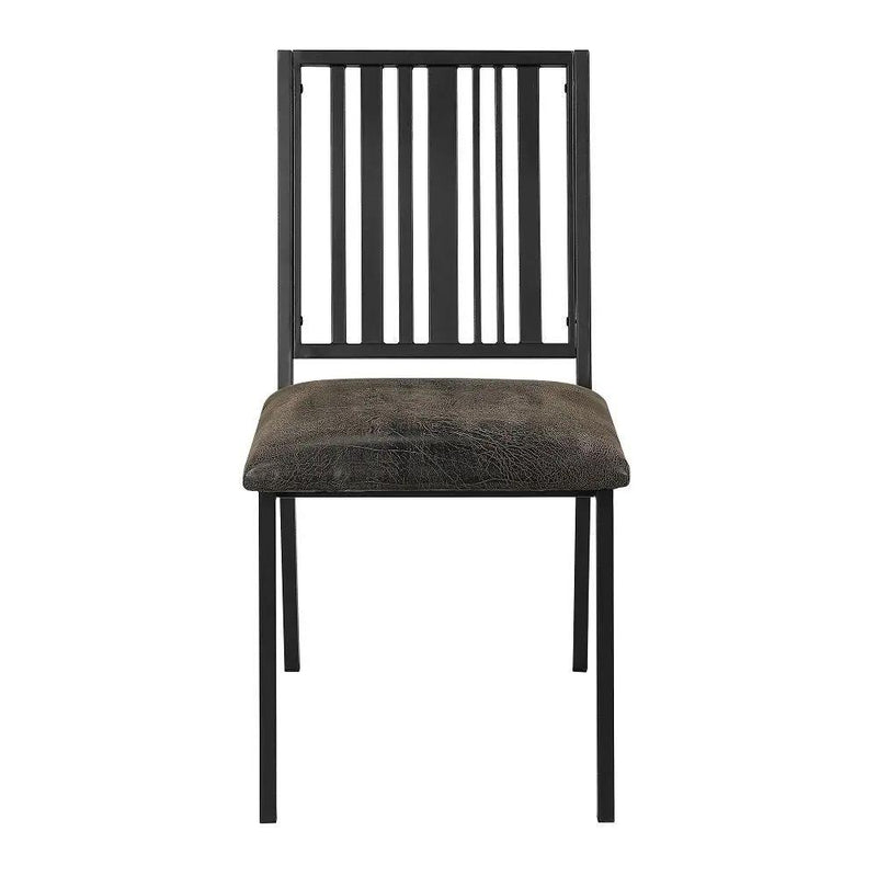 Zudora - Side Chair (Set of 2) - Synthetic Leather & Black by Unique Piece Furniture