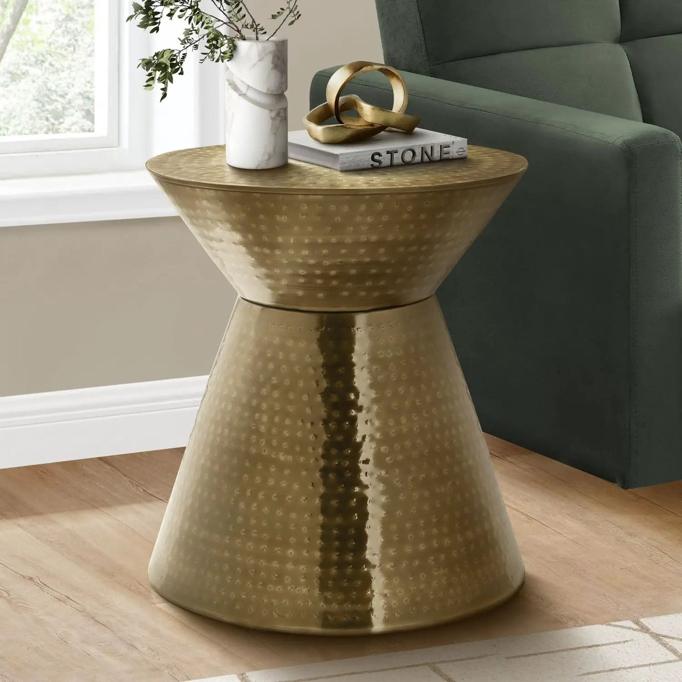 Drum Accent Side Table, Contemporary & Modern Elegant Design by Unique Piece Furniture
