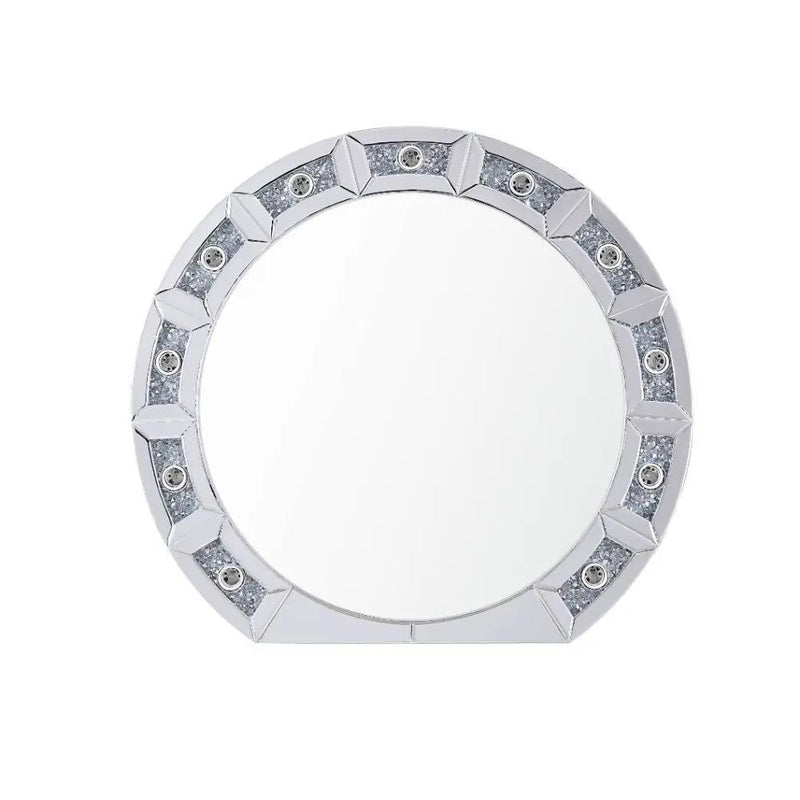 Noralie - 29" Accent Mirror - Mirrored & Faux Diamonds by Unique Piece Furniture