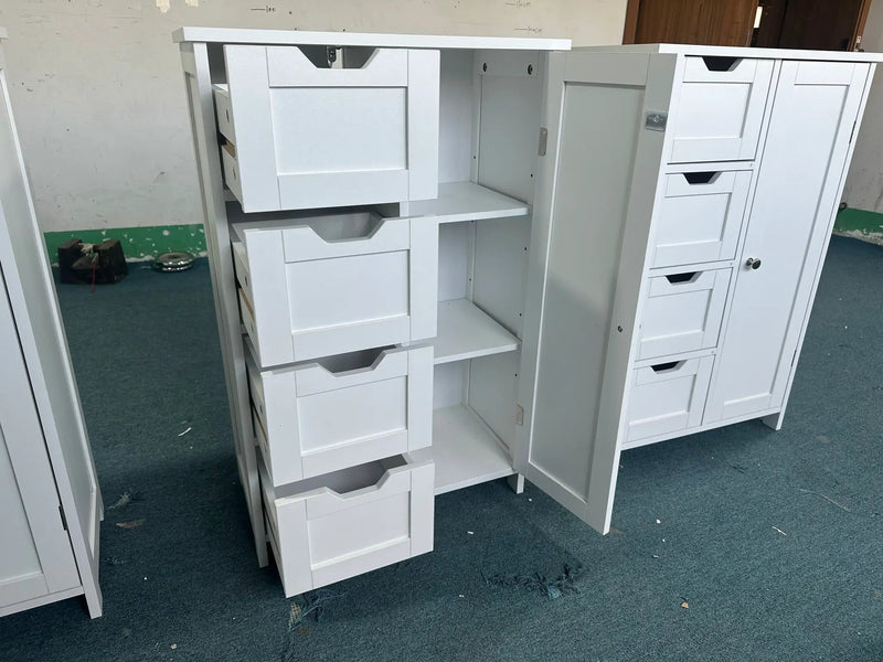 Bathroom Storage Cabinet with 4 Drawers and 1 Door by HouseOfZazla