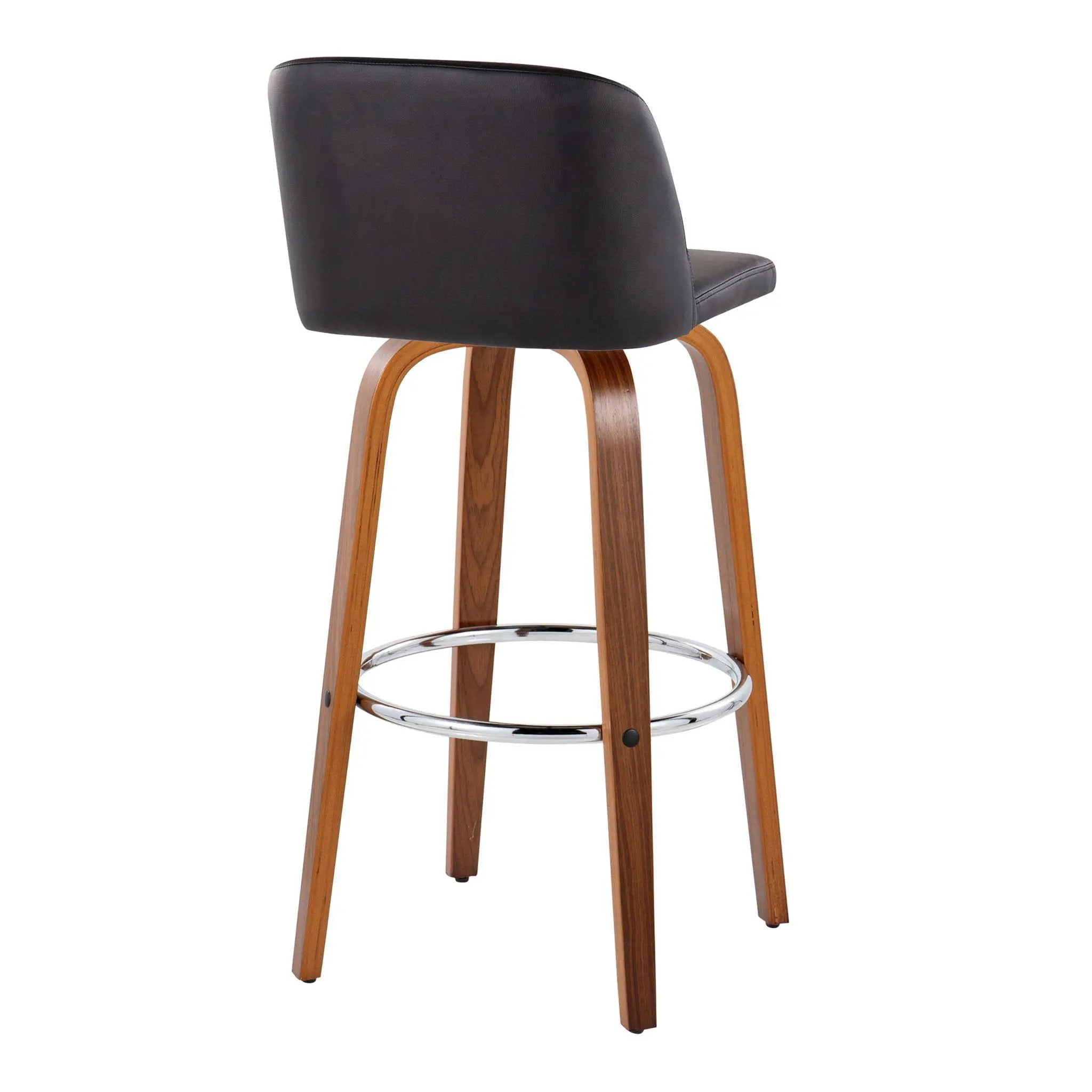 Toriano - Mid Century Modern Fixed Height, Barstool With Swivel With Round Footrest (Set of 2) by Unique Piece Furniture