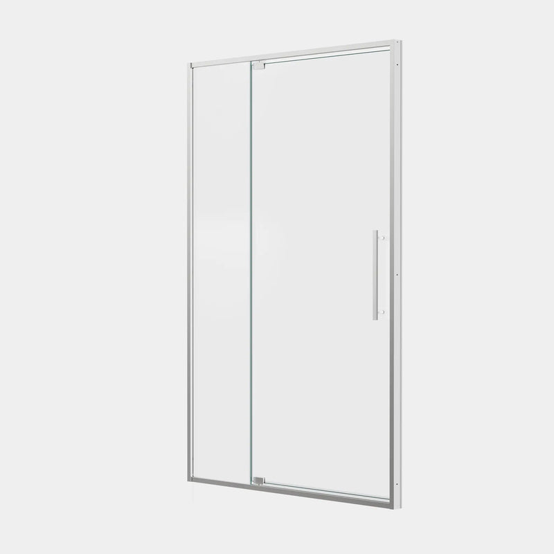 44-48"W x 74"H Pivot Shower Door with Brushed Nickel Finish by HouseOfZazla