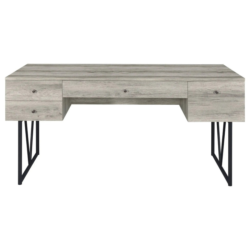 Analiese 63-inch 4-drawer Writing Desk Grey Driftwood by Unique Piece Furniture