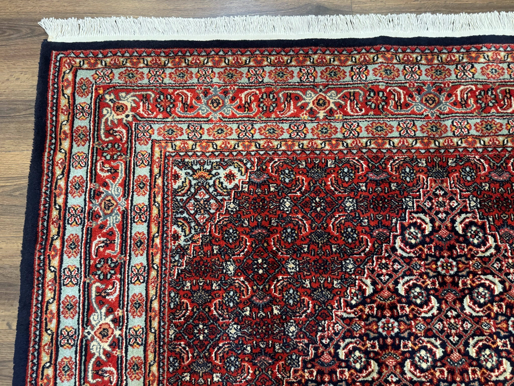 Indo Persian Bijar Rug 6x9, Hand Knotted Wool Carpet by Jewel Rugs