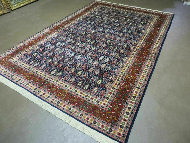 6' X 9' Vintage Fine Handmade India Paisley Rug Hand Knotted Carpet Organic Dye by Jewel Rugs