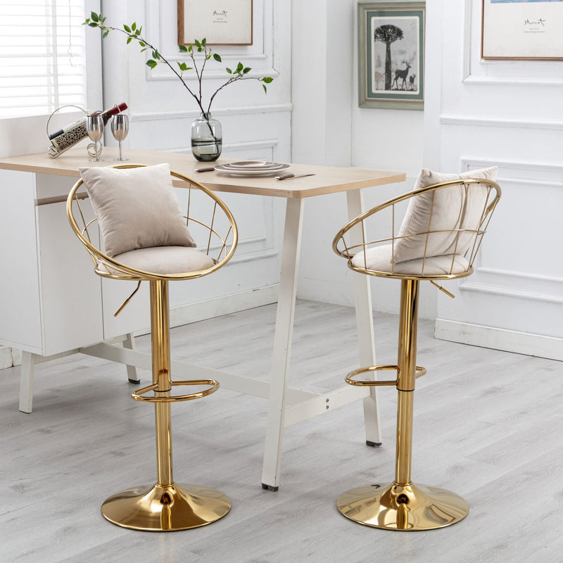 Unique Design Bar Chair, 360 Degree Rotation, Adjustable Height, Suitable For Dining Room And Bar by HouseOfZazla