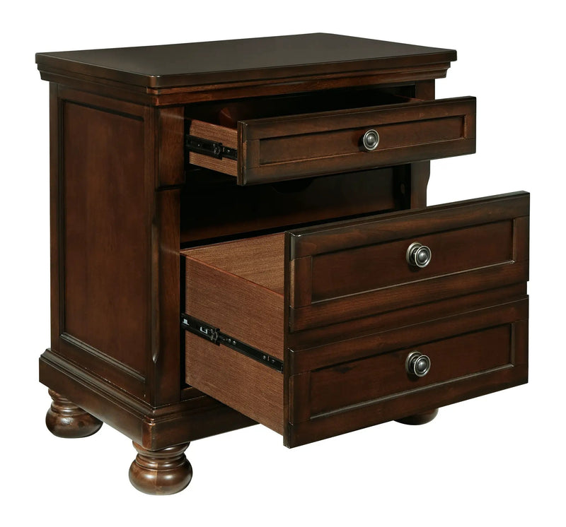 Porter - Two Drawer Night Stand - Dark Brown by Unique Piece Furniture