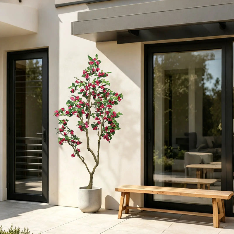 7Ft Artificial Bougainvillea Tree with Realistic Rose by HouseOfZazla