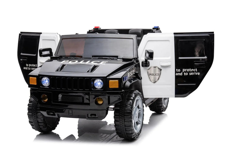 12V7A 30W*2 Four-Wheel Drive Seat One Button Start, Forward And Backward, High And Low Speed, Music, Front Light, Power Display, Two Doors Can Open, 2.4G R / C, Seat Belt Four Wheel Absorber by HouseOfZazla