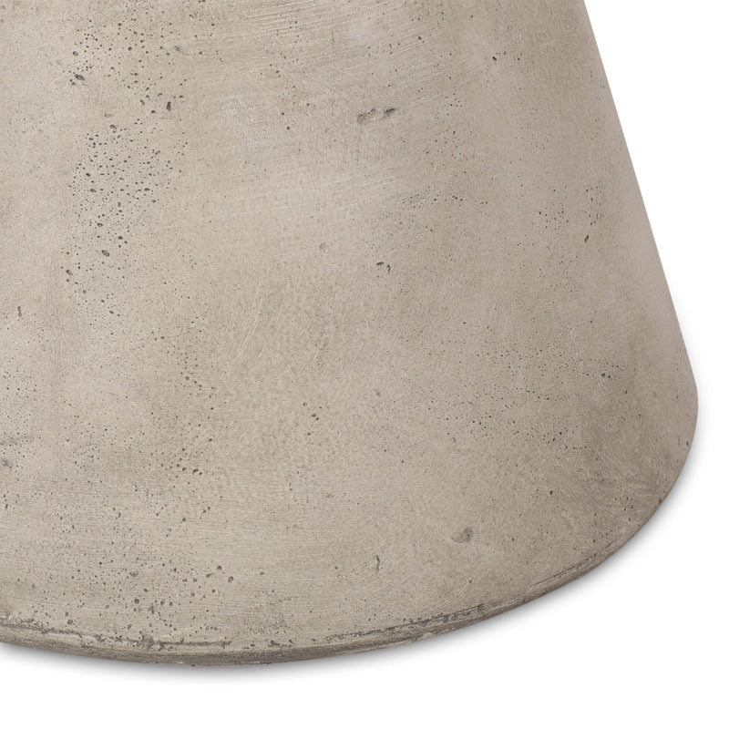 Outdoor Lightweight Concrete Side Table, Light Gray by HouseOfZazla