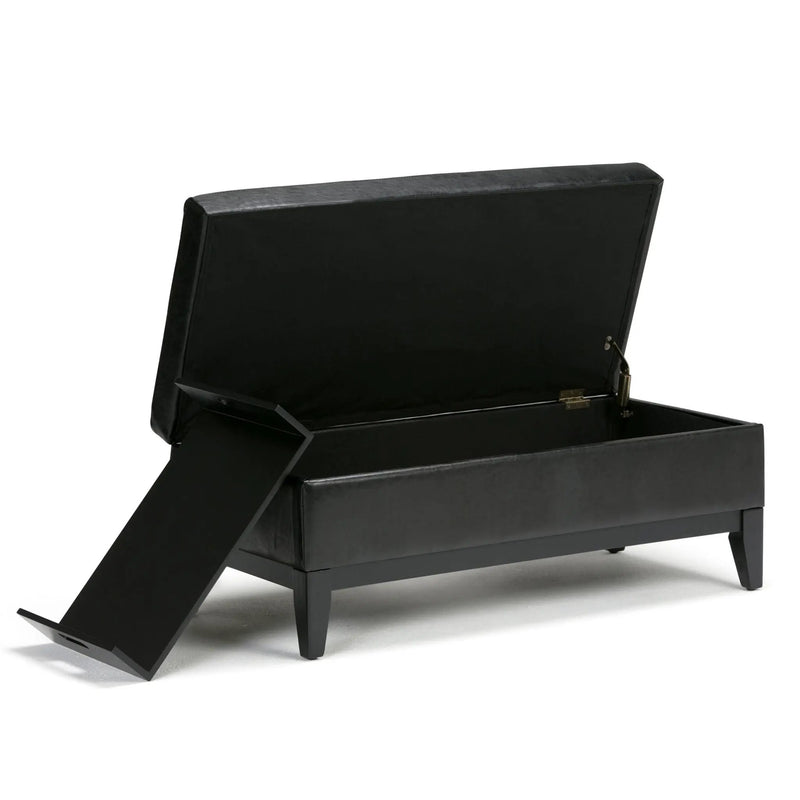 Oregon - Contemporary Storage Ottoman Bench With Tray by HouseOfZazla