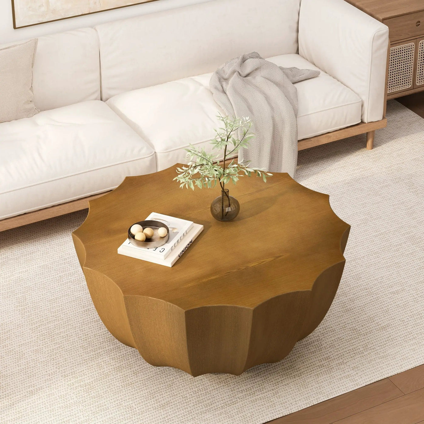 Modern Round Coffee Table For Indoor / Outdoor by Unique Piece Furniture