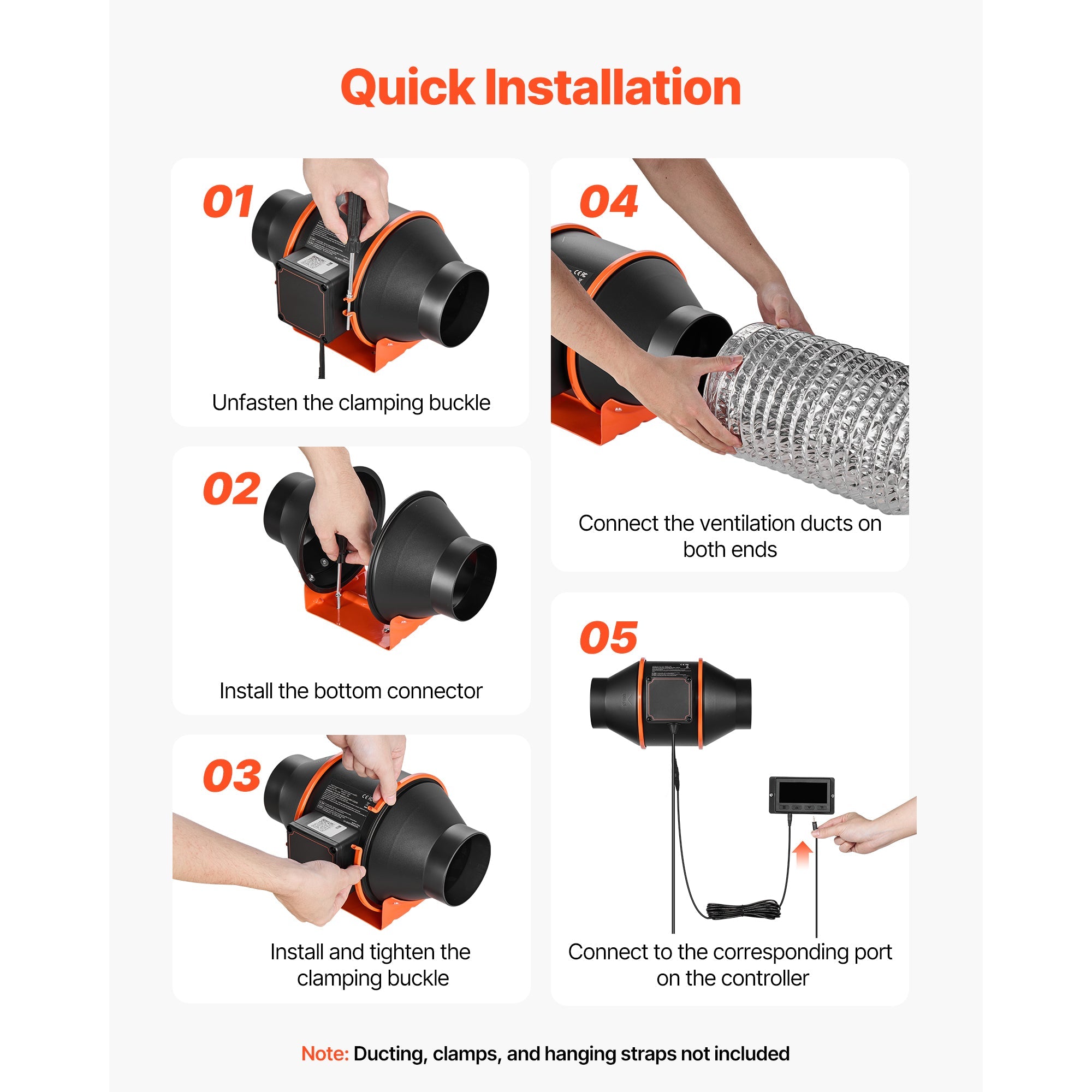 Inline Duct Fan with 10-Speed PWM Controller and App Control by HouseOfZazla