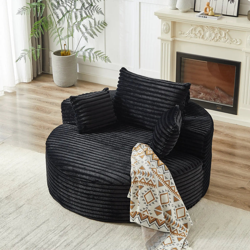 Fluffy Modern Sleeper Chair in Corduroy by HouseOfZazla