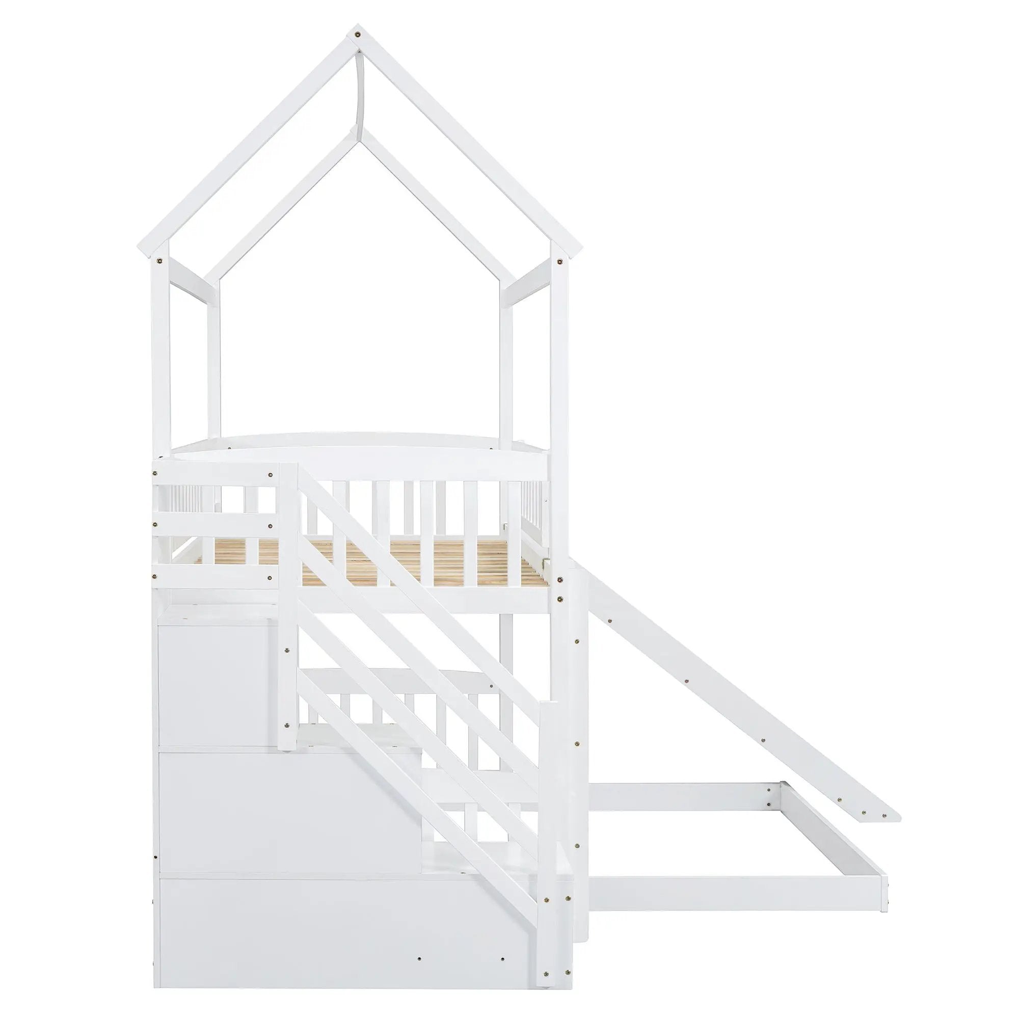 House Bunk Bed With Slide by HouseOfZazla