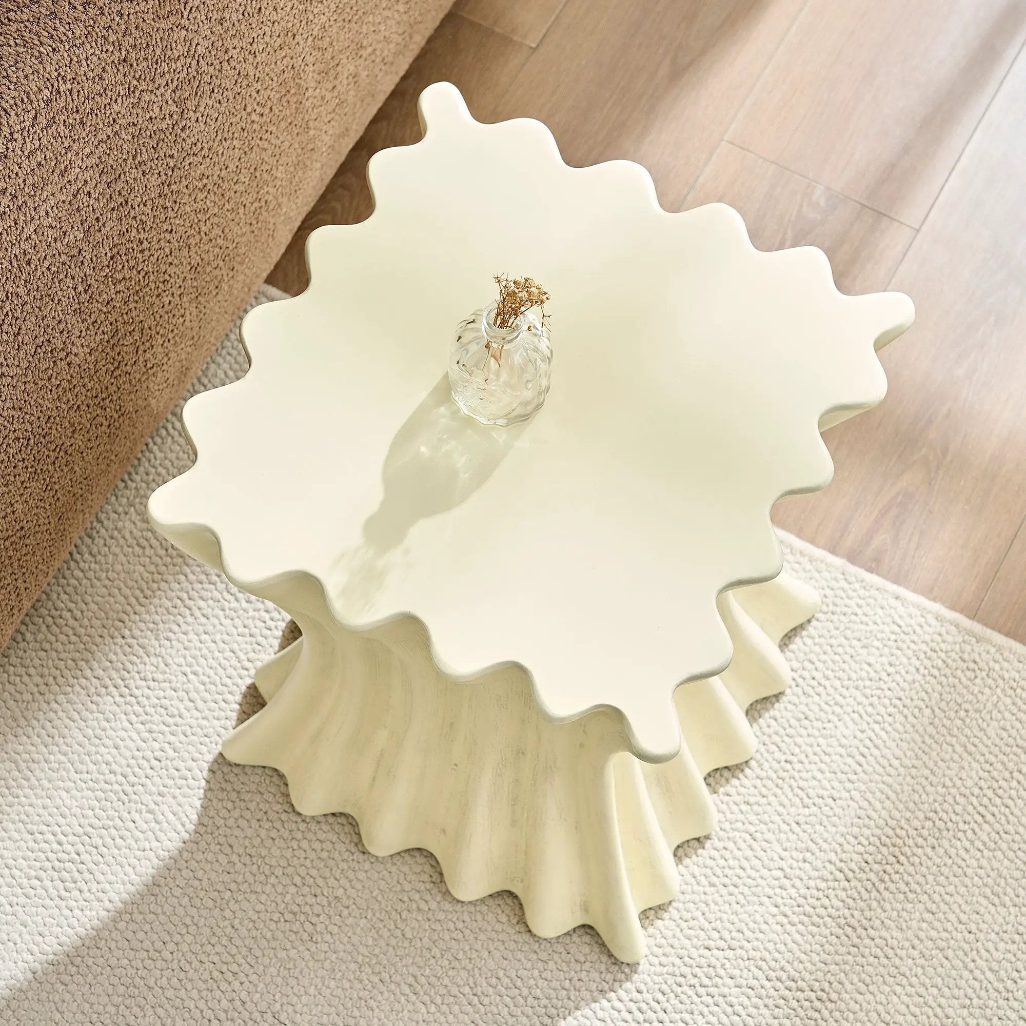15.16 Inch Side Table Vintage Sturdy Fiberglass Table by HouseOfZazla