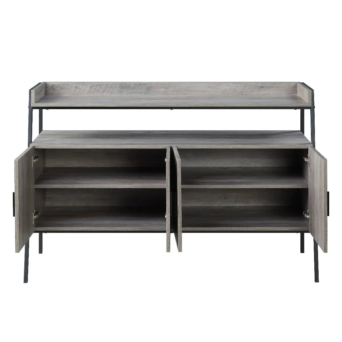 Samiya - TV Stand - Gray Oak & Black by Unique Piece Furniture