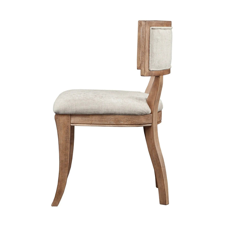 Classic Dining Chair With Curved Back (Set of 2) - Beige / Light Natural by Unique Piece Furniture