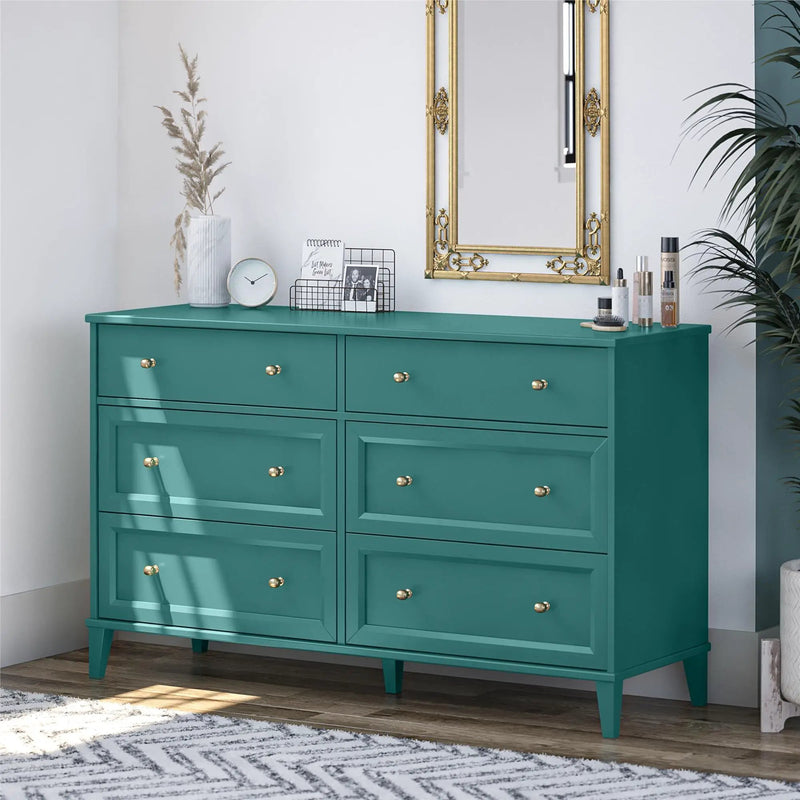 Monticello - 6 Drawer Dresser - Green by Unique Piece Furniture
