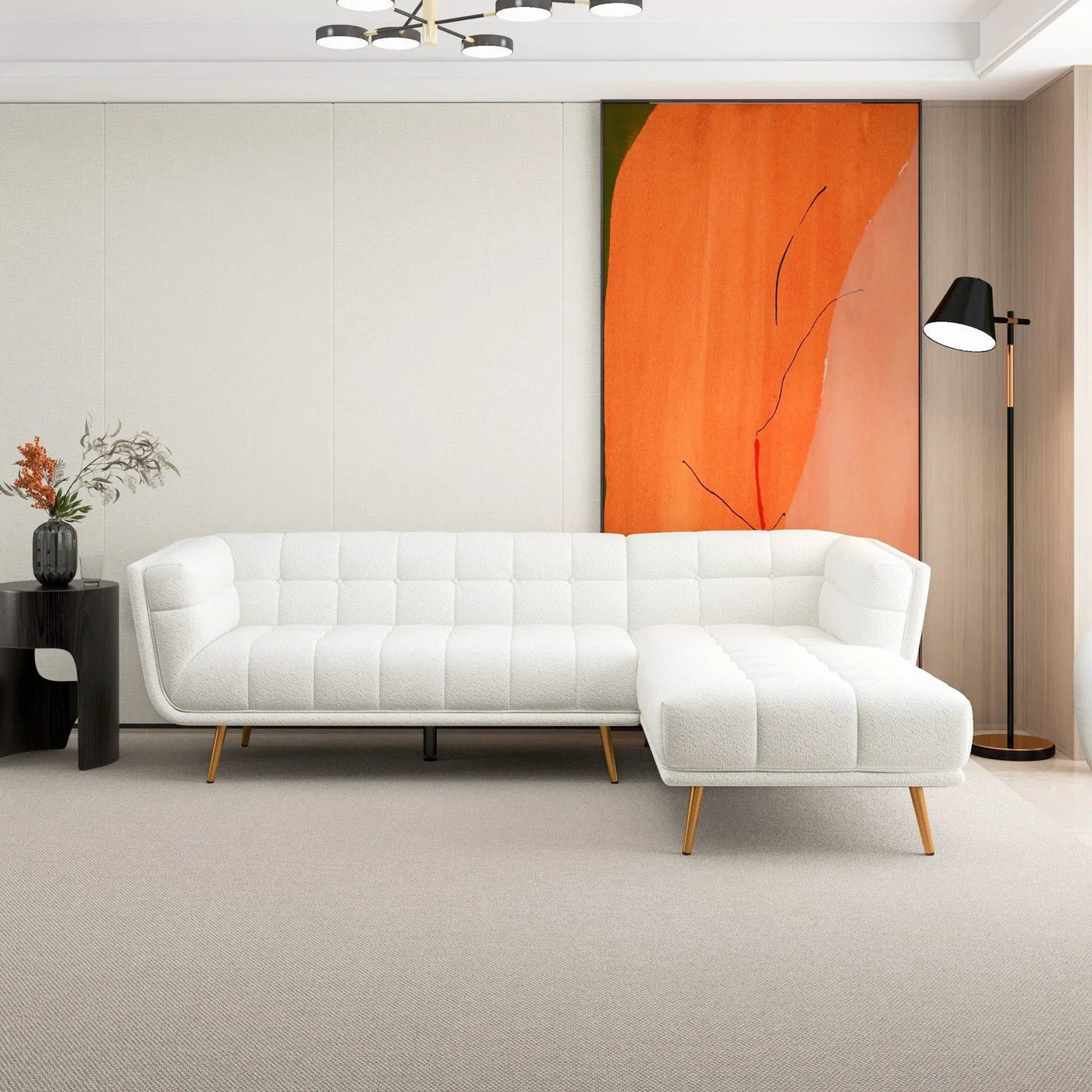 Addison - L Shape Sectional Sofa Tufted by Unique Piece Furniture