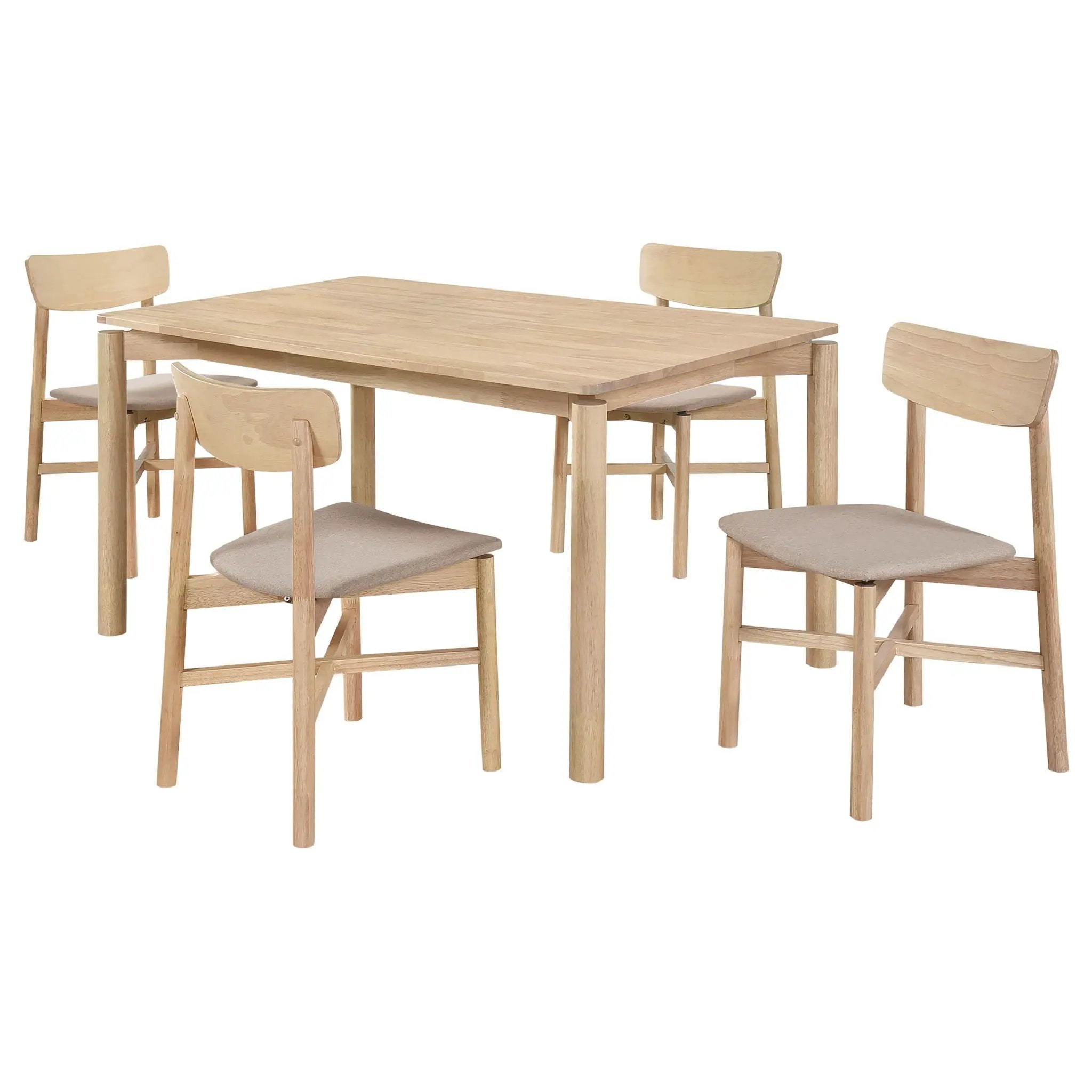 Parkridge 5-piece 59-inch Wood Dining Set White Washed by Unique Piece Furniture