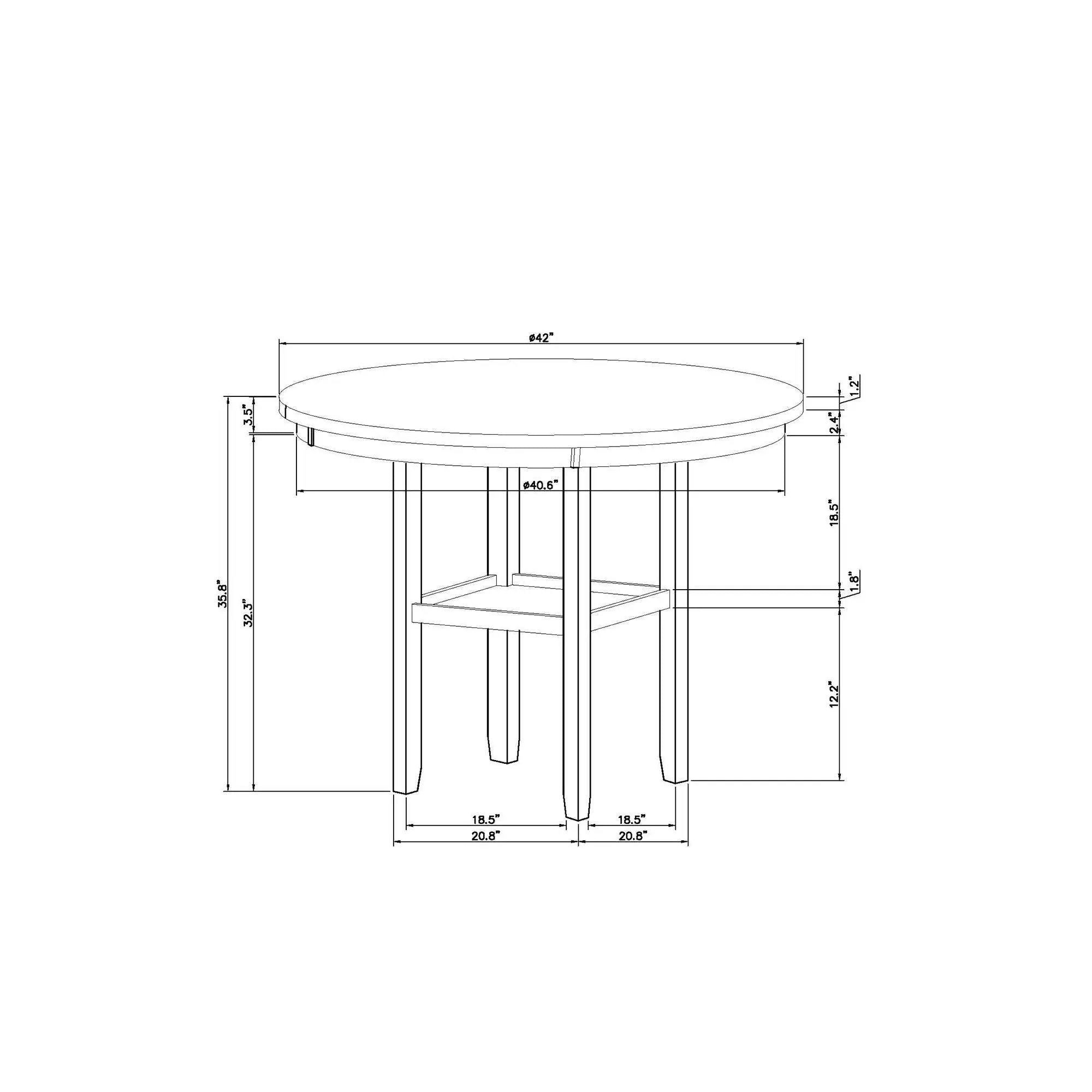 Greta - Bar Table - Antique White by Unique Piece Furniture