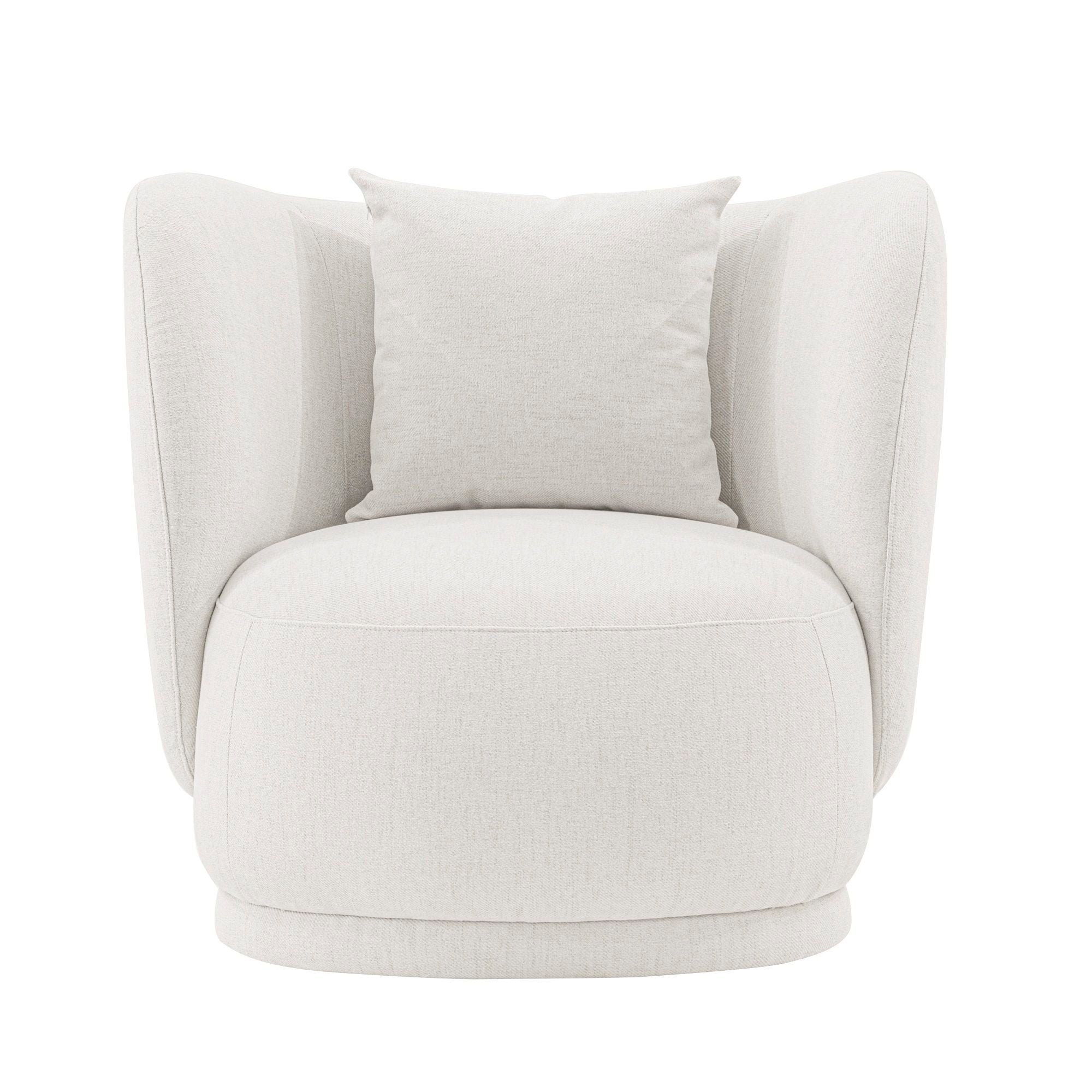 Weave - Accent Chair With Pillow, Comfortable Seating For Living Room - Cream by HouseOfZazla