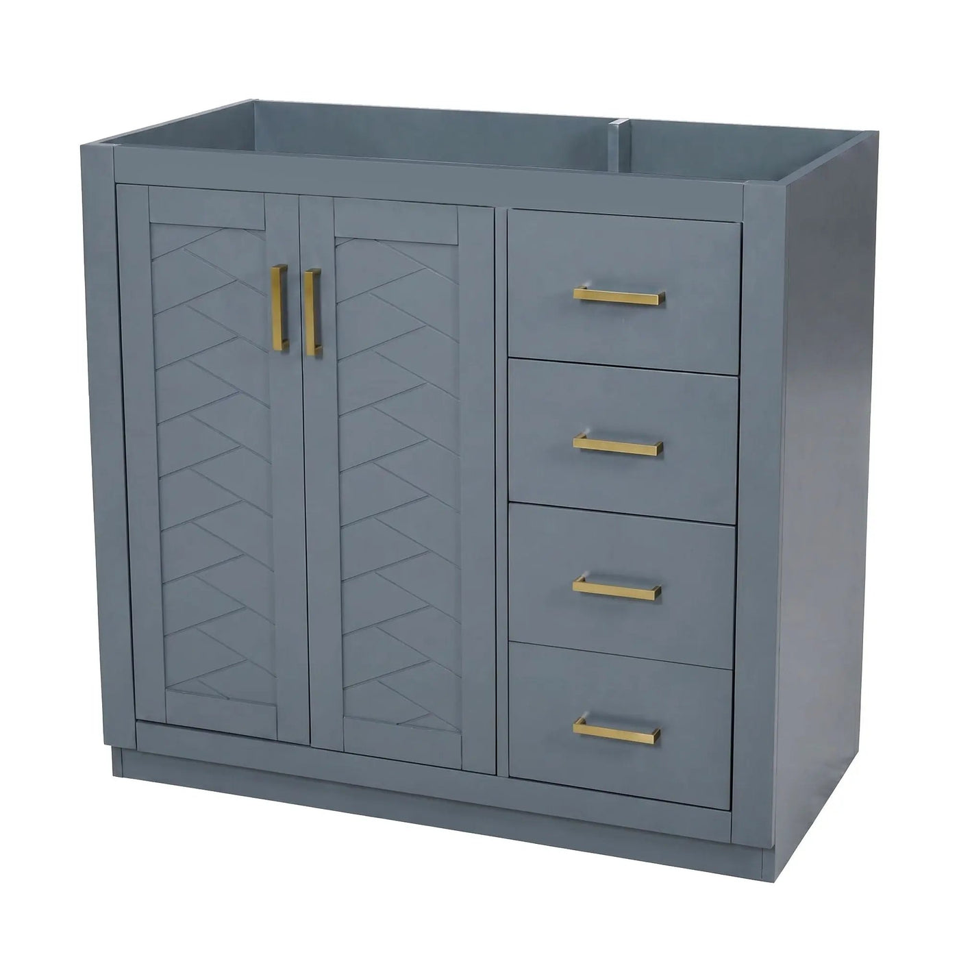 Retro Style Bathroom Vanity, 3 Drawers & Soft Closing Doors by HouseOfZazla