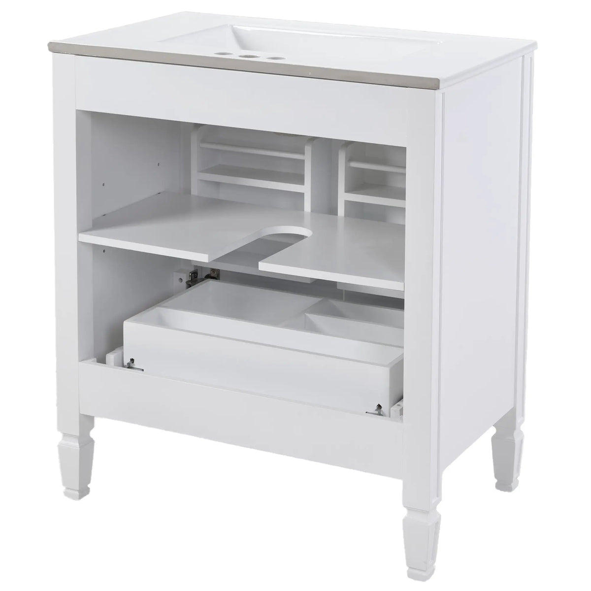 30" No Assembly Needed Vintage Bathroom Vanity by HouseOfZazla