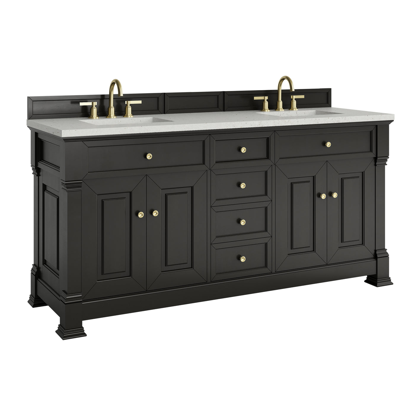 James Martin Brookfield 72" Double Bathroom Vanity, Black Onyx, view 28