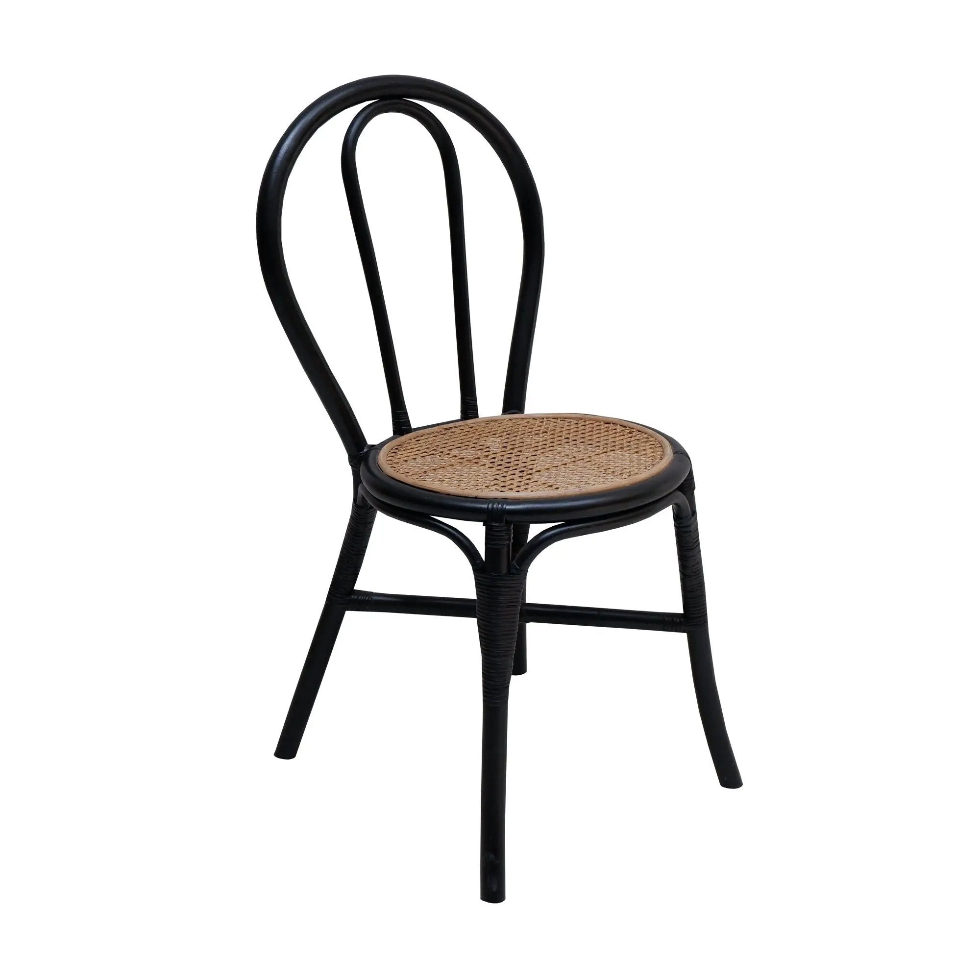 Rattan Dining Chair (Set of 2) - Black Multi by HouseOfZazla