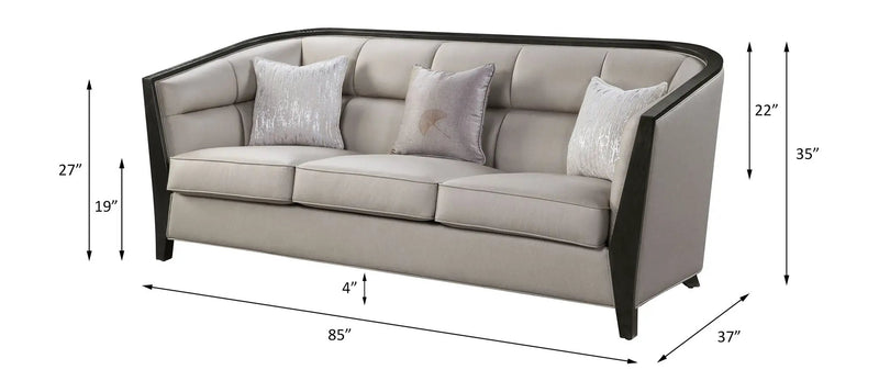 Zemocryss - Sofa With 3 Pillows - Beige Fabric by Unique Piece Furniture