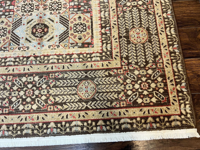 Room Sized Oriental Rug 10x11, Power Loomed Carpet, Tan Brown, Unique Loom by Jewel Rugs