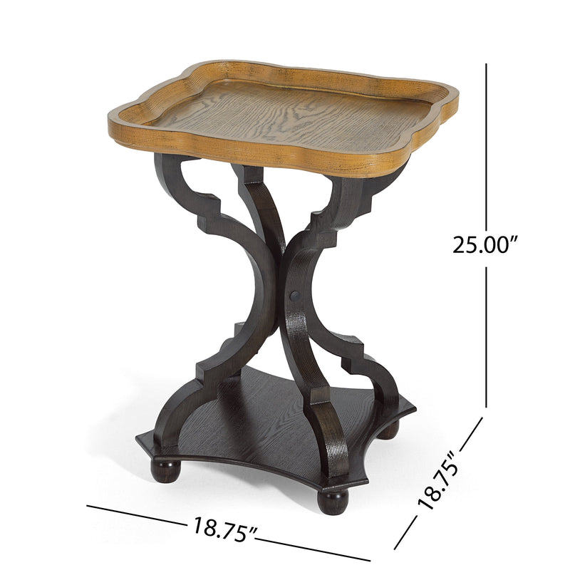 End Table (Natural + Black) by HouseOfZazla