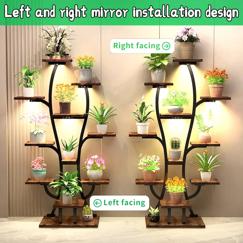 Vase Shape Plant Stand Indoor with Grow Lights by HouseOfZazla