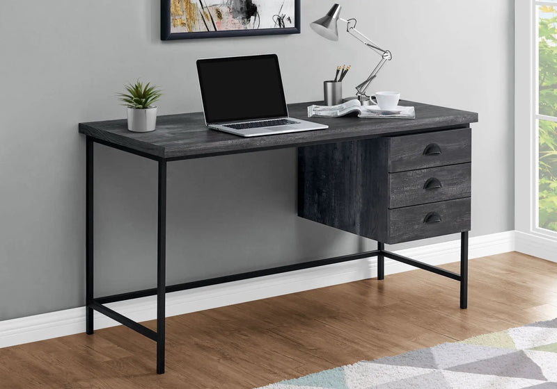 Computer Desk For Home Office, Laptop, 3 Storage Drawers, Contemporary & Modern by HouseOfZazla