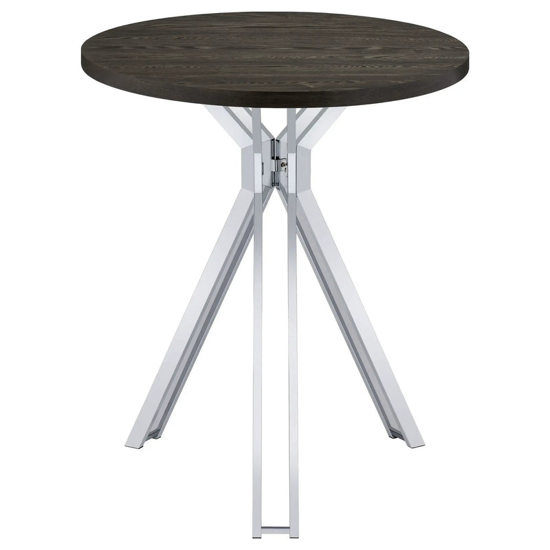 Edgerton - Round Height Bistro Bar Table - Dark Oak