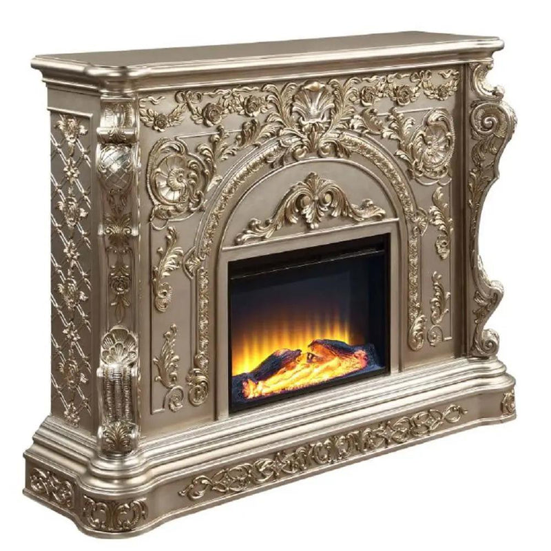 Danae - Fireplace - Antique Silver by Unique Piece Furniture