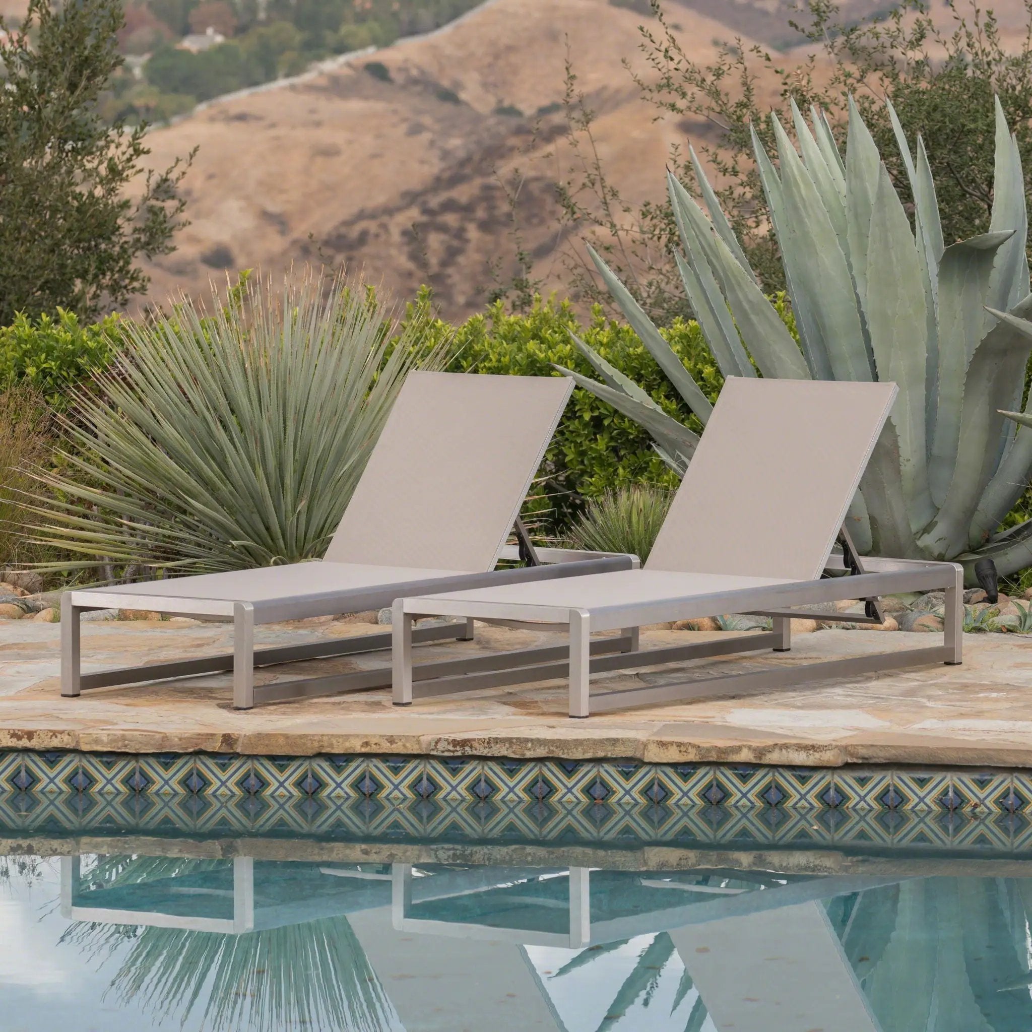 Chaise Lounge With 5 Reclining Positions, Outdoor Patio Lounge Chairs by HouseOfZazla