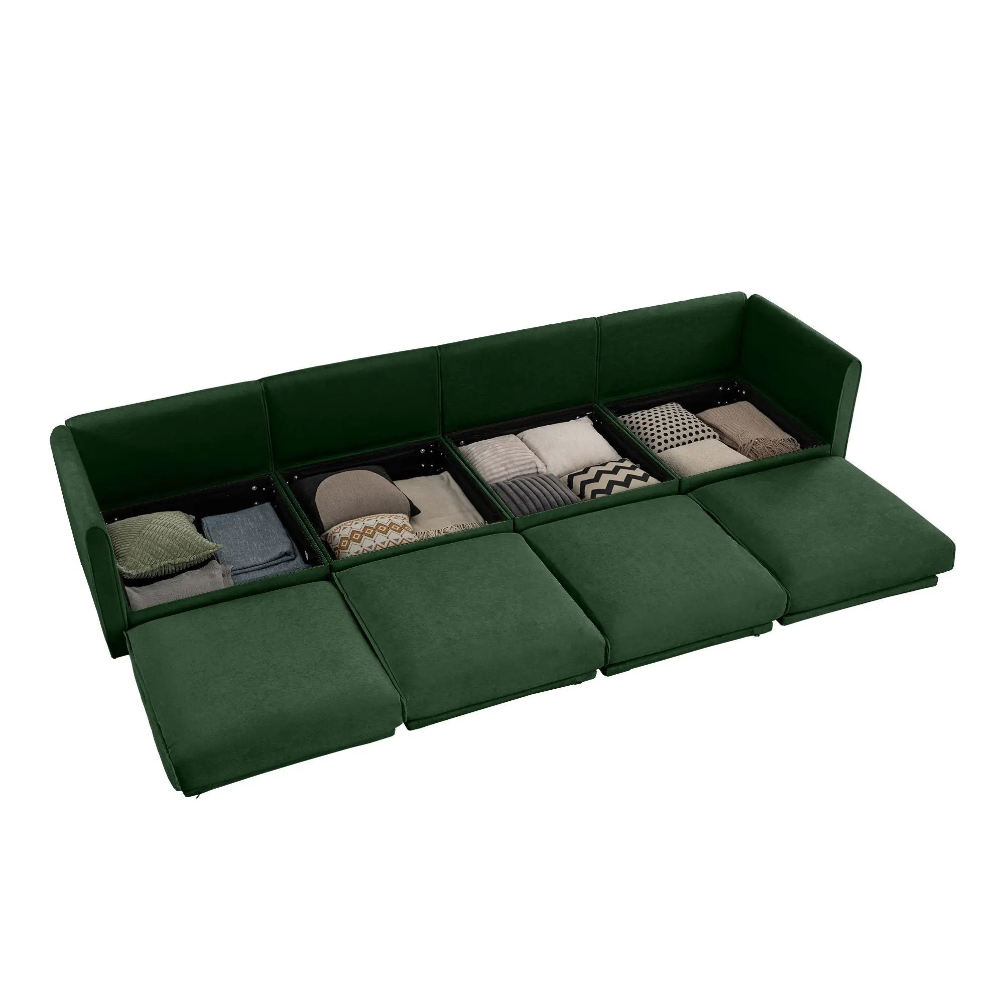 Stylish Sofa With Storage Seat And Cylindrical Backrest by HouseOfZazla