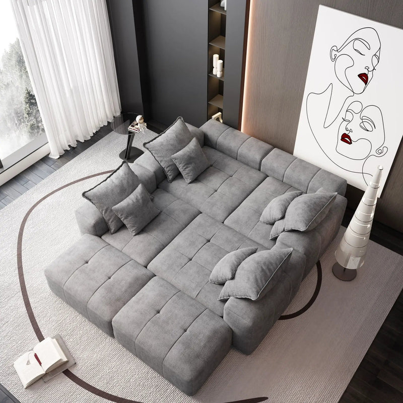Modern Oversized DIY Combination Modular Sectional Sofa With Pillows by HouseOfZazla