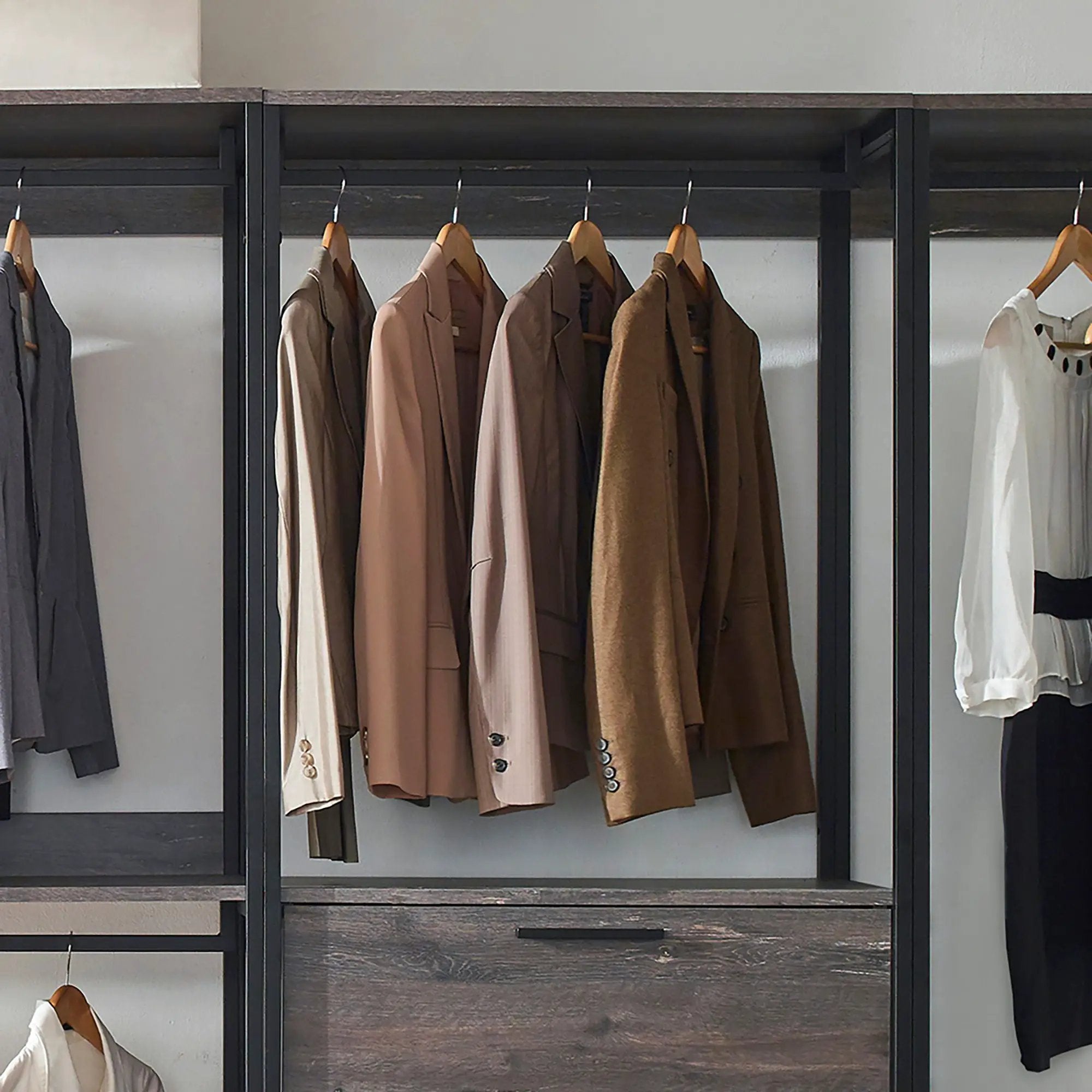 Monica - Modular Design Walk-In Closet System - Rustic by HouseOfZazla