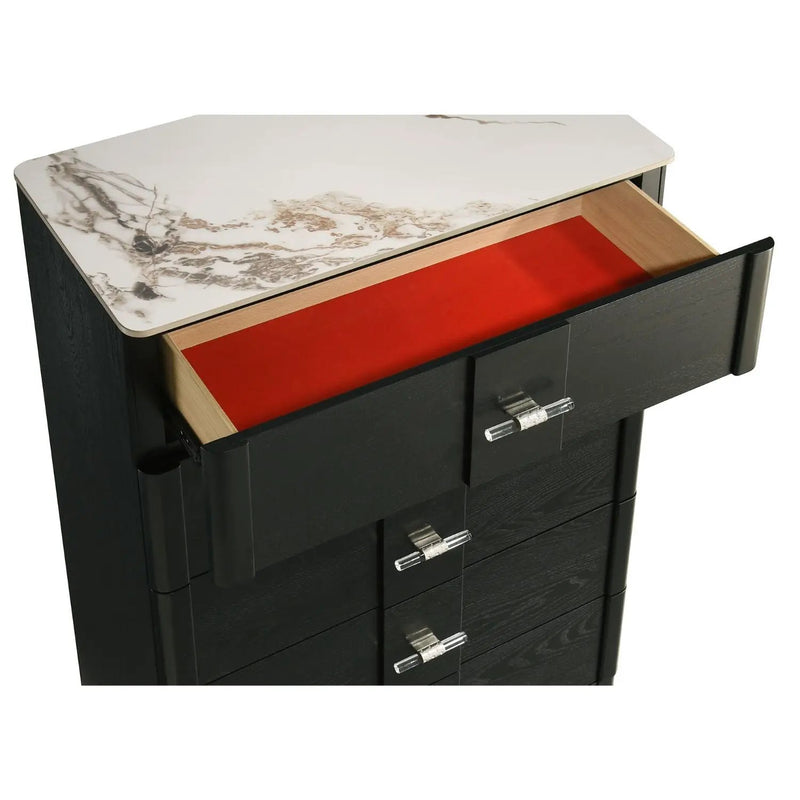 Opel - 5 Drawer Chest - Black by HouseOfZazla