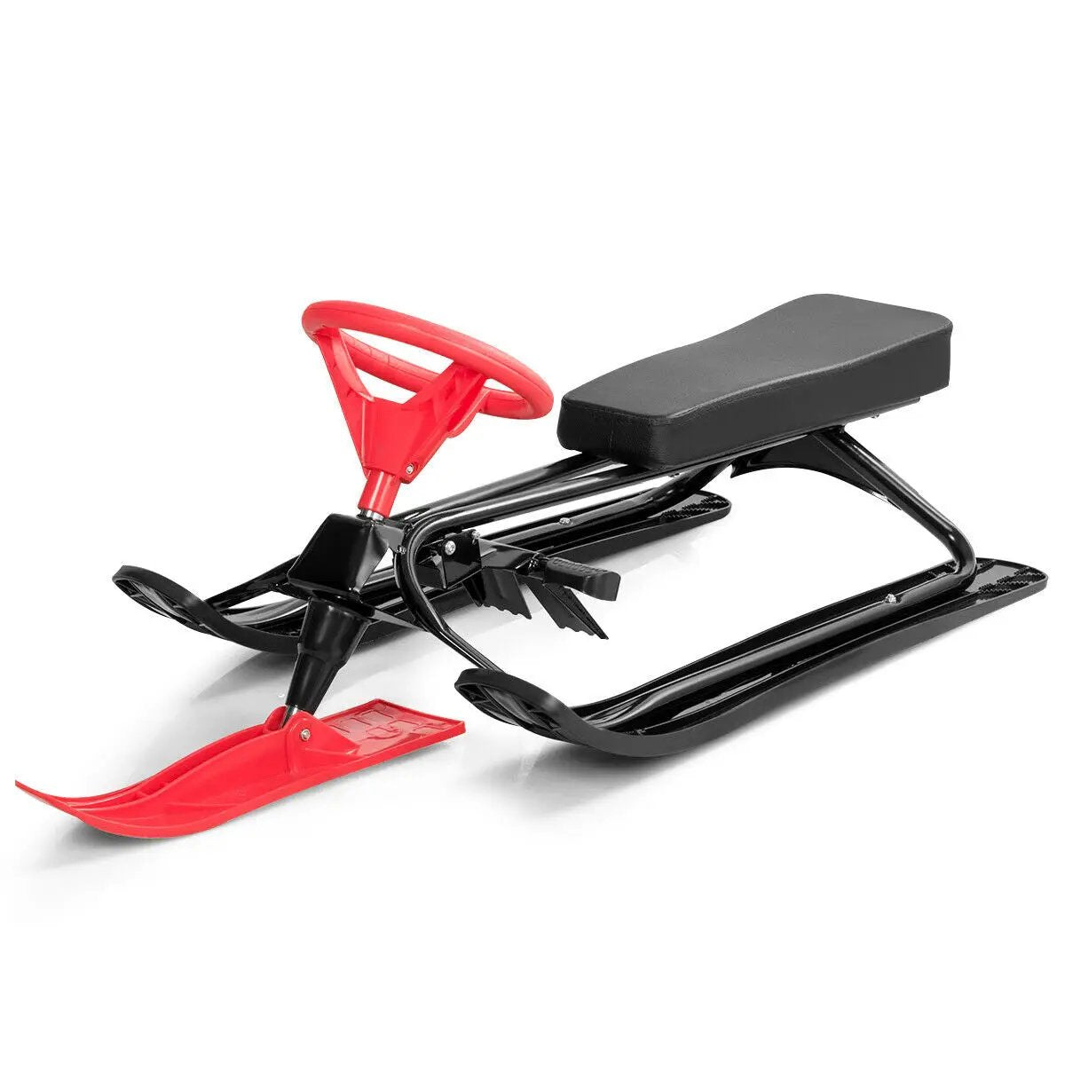 Kids Snow Sand Grass Sled w/ Steering Wheel and Brakes, photo 5 of 16